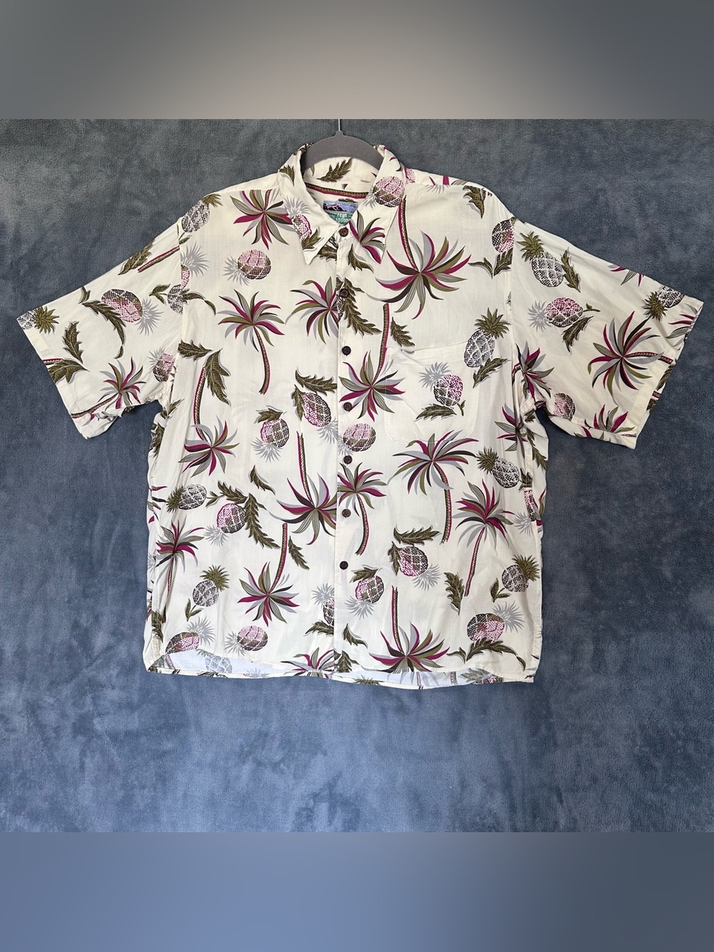 Reyn Spooner vintage aloha hawaiin shirt 2X pineapple